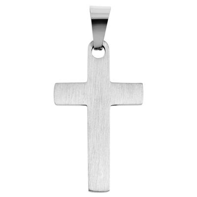 Kettenanhänger ADELIA´S "stylischer Kreuz Anhänger aus Edelstahl", gold, Schmuckanhänger, Damen, Edelstahl, Kettenanhänger