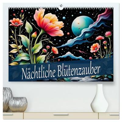 Nächtliche Blütenzauber (hochwertiger Premium Wandkalender 2027 DIN A2 quer), Kunstdruck in Hochglanz