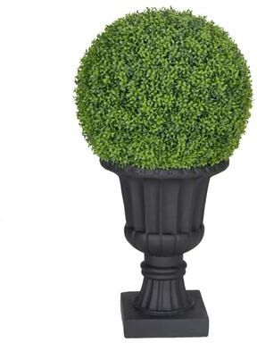 "Puleo International 38"" Single Ball Topiary Boxwood Artificial Tree"