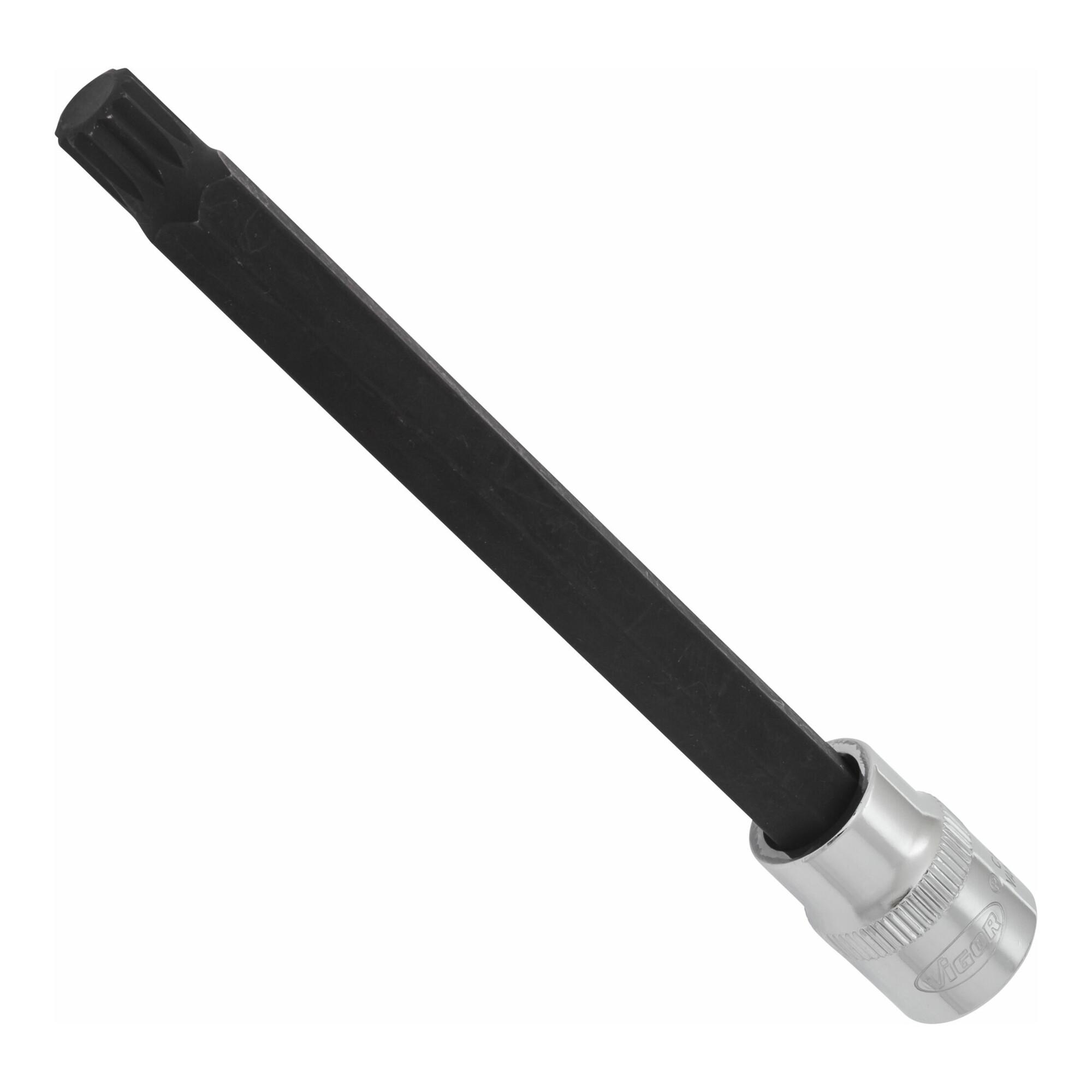 VIGOR 3/8 Zoll Innenvielzahn-Schraubendreher-Einsatz M 10, 133 mm V6125)