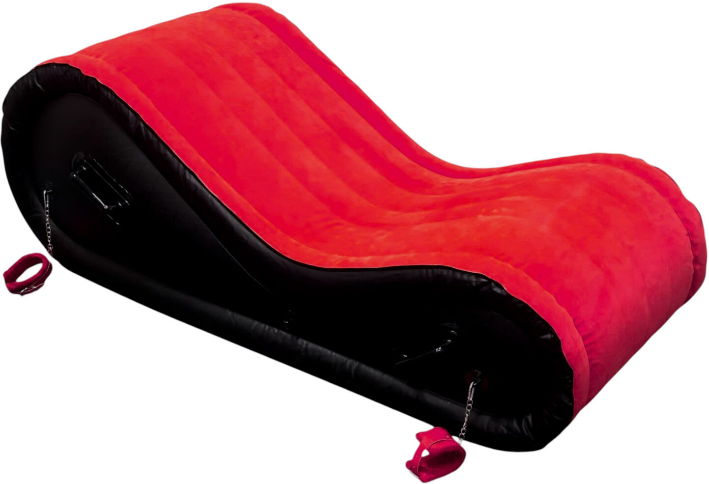 Desirel Magic Pillow - Ilmalla täytettävä BDSM‑seksihuonekalu - käsiraudoilla (punainen)
