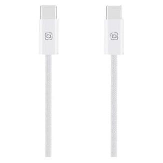 Obal:Me Super Fast USB-C/USB-C Pletený kabel 100W 2m White (2 m, 100 W) (OM100CC2BW)