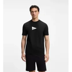 BOSS für Herren. 50564740 Schwarzes Foto-T-Shirt (XXL), Lässig, Baumwolle, Kurzarm
