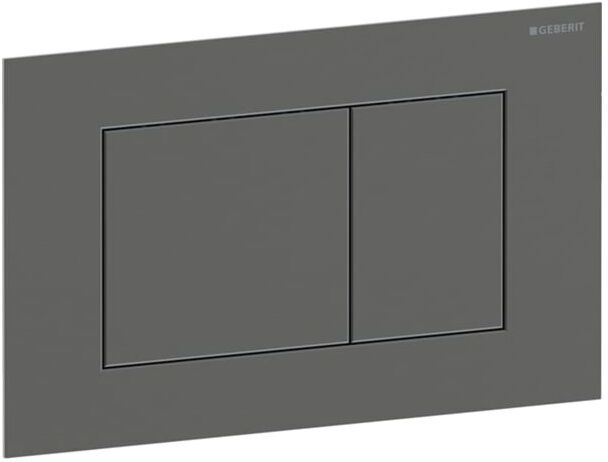 Geberit Betätigungsplatte 115629QD1 Square, schwarzchrom / gebürstet, easy-to-clean-beschichtet, für 2-Mengen-Spülung