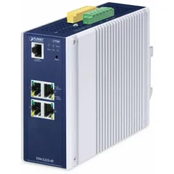 PLANET IP30 DIN-rail Industrial L2+ Managed L2+ Gigabit Ethernet (10/100/1000) Aluminium, Blau