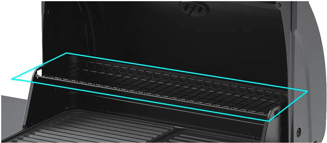 Griglia barbecue Camping Gaz 2187866 scaldavivande per Compact 3 Nero