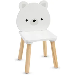 Moni, Kinderstuhl + Kindertisch, Kindertischset 2 Stühle weisse Bären (Kinderstuhl, Kindertisch)