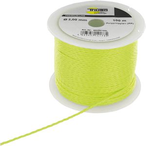 Triuso Maurerschnur MG17050L, gelb fluoreszierend, Ø 1,7mm, geflochtenes Polypropylen, 50 m