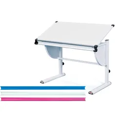 Inter Link Schülerschreibtisch Milo 3 in 1 in weiss, blau und pink