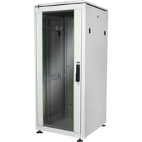 Netzwerkschrank Unique Serie - 600x600 mm (BxT), IT-Schrank hellgrau, 26 Höheneinheiten