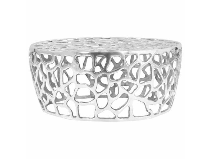 Meuble Table - HAOSHOP - Table basse Aluminium moulé 70x30 cm Argenté&01_15545