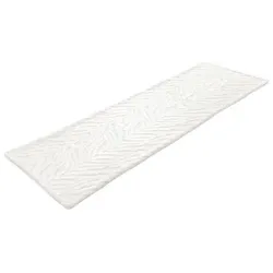 MONT CHALET Wende-Bettläufer Glanzstreifen Mikrofaser Chinchilla waschbar, 75x245cm