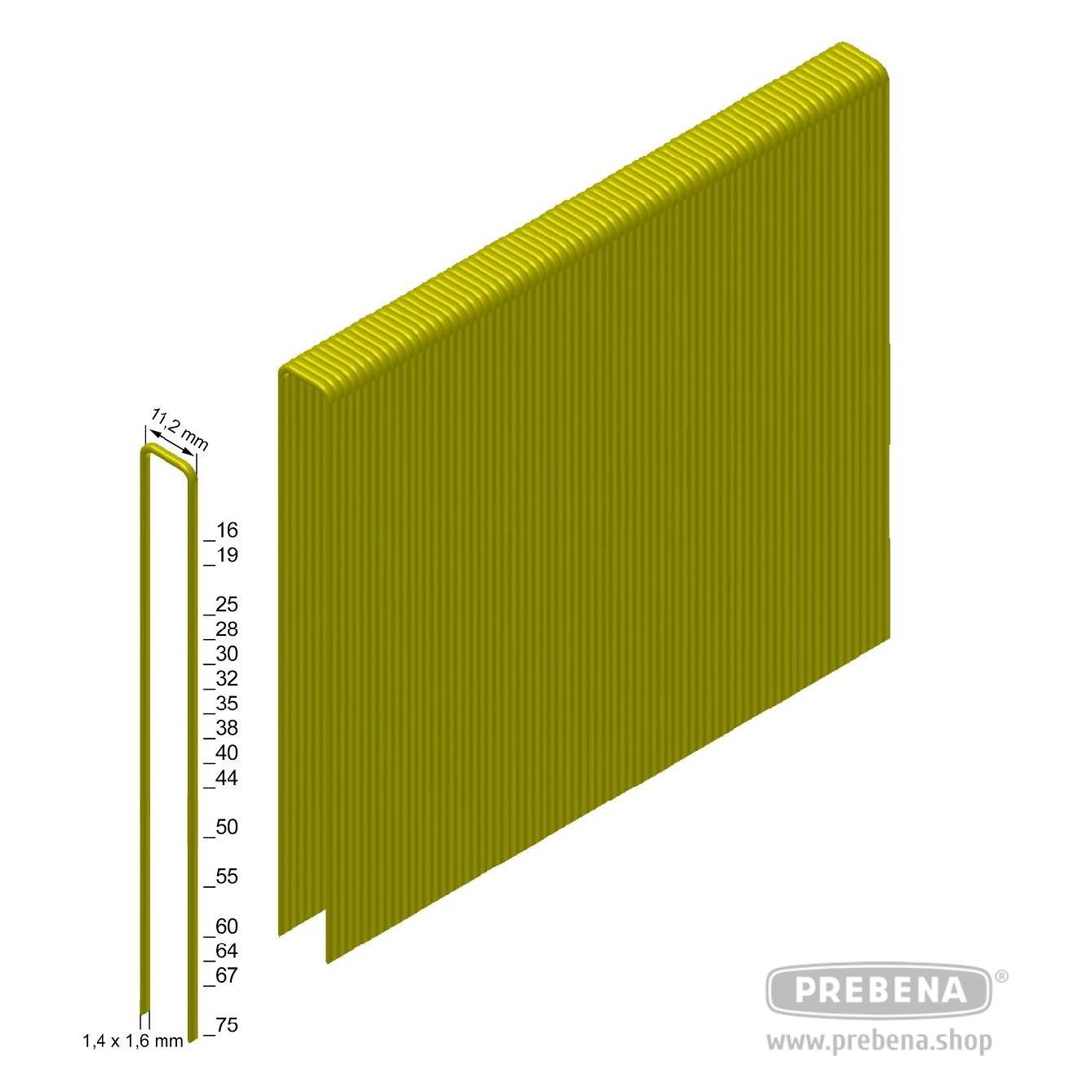 Prebena Heftklammern stark verzinkt geharztETA 44 mm (Z-44 CSV HA ETA)