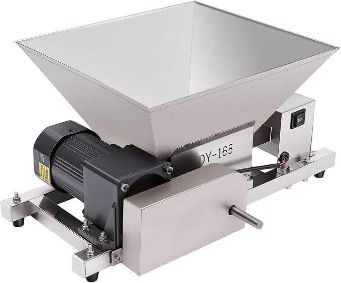 4 L Obstmühle elektrisch 60W 20kg/h Obstzerkleinerer Fruchtbrecher | 75U/min & 220V, 35 x 31cm Einfüllöffnung, Vor- & Rückwärtslauf, 4 Rutschfeste Füße