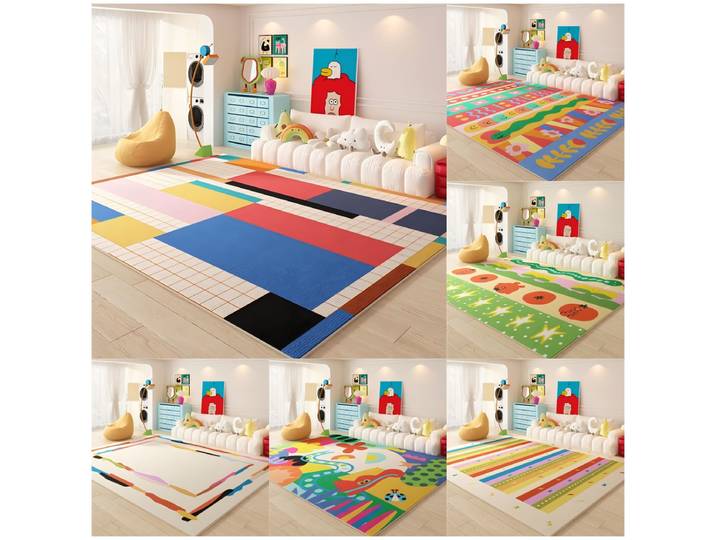 VIKAMA – petit tapis à poils frais, pour salon, canapé Dopamine, Table à thé, résistant à la saleté, décoration de la maison