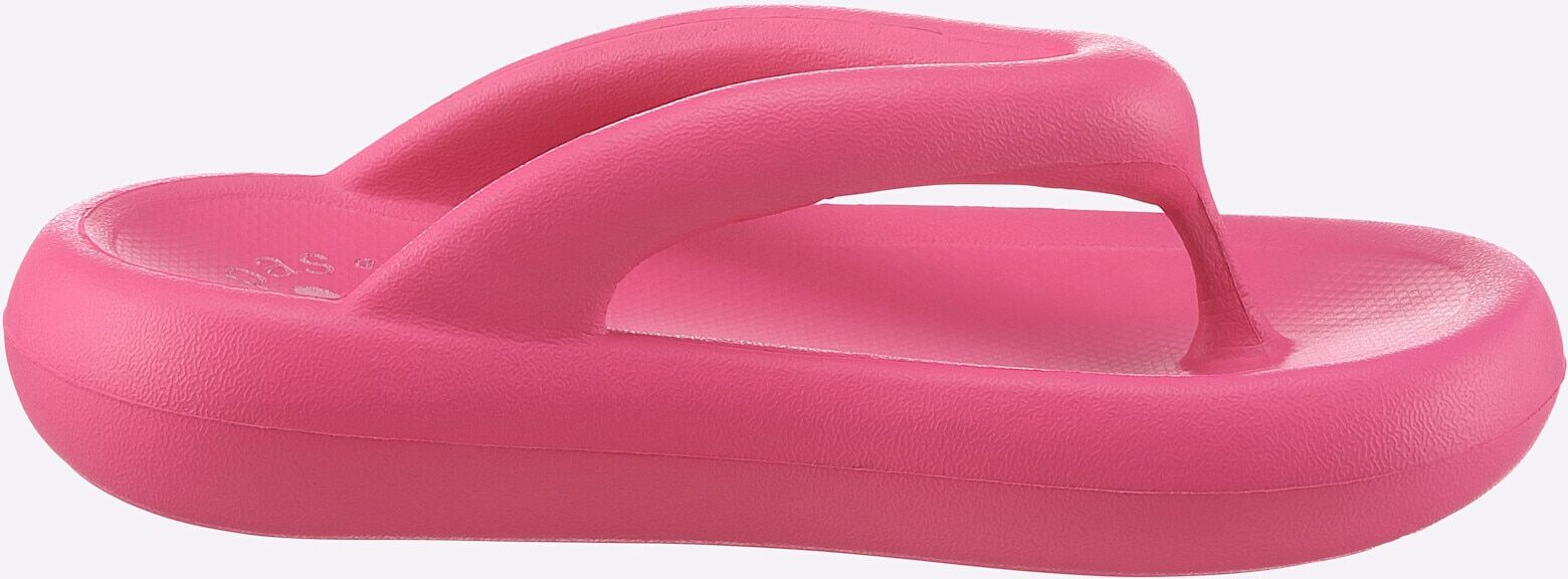 Zehentrenner HEINE "Pantolette Zehentrenner", Damen, Gr. 38/39, pink, Synthetik, Casual, Schuhe Zehentrenner