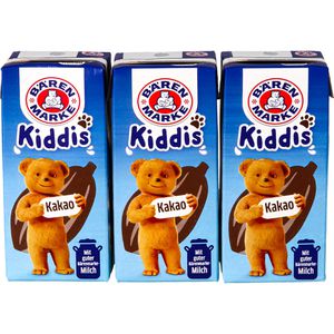 Bärenmarke Milchdrink Kiddis Kakao, im Trinkpäckchen, 1,8% Fettgehalt, 3x 200 ml