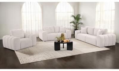 Coaster Burnett Chenille Upholstered Sofa Set