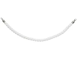 Securit® Geflochtenes Seil für Empfangspfosten "Classic" - Weiß - Chrom-Endstücke - 150cm