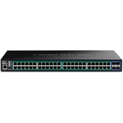 Trendnet 52-Port Gigabit Web Smart Poe+ Switch (52 Ports), Netzwerk Switch, Schwarz