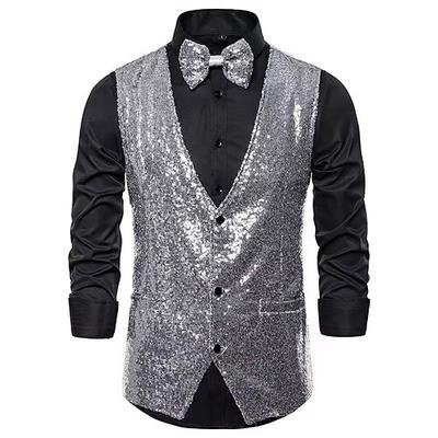 Retro Vintage 1920er Weste Fliege Der große Gatsby Gentleman Schmale Passform Kostüm Herren Maskerade Veranstaltung / Fest Geschäft / Zeremonie / Hochzeit Junggesellinnenabschiedsparty Erwachsene