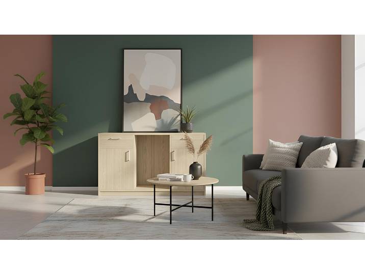 Sideboard aus Massivholz nach Maß Eiche Weiß geölt