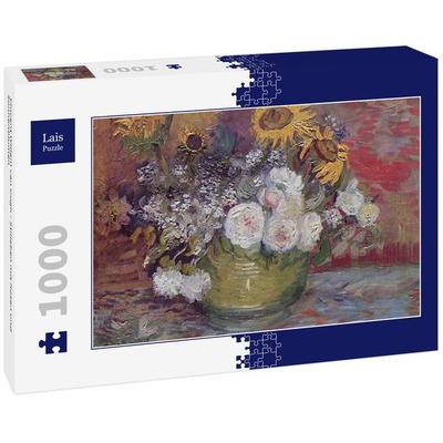 Lais Puzzle Vincent Willem van Gogh - Stilleben mit Rosen und Sonnenblumen 1000 Teile