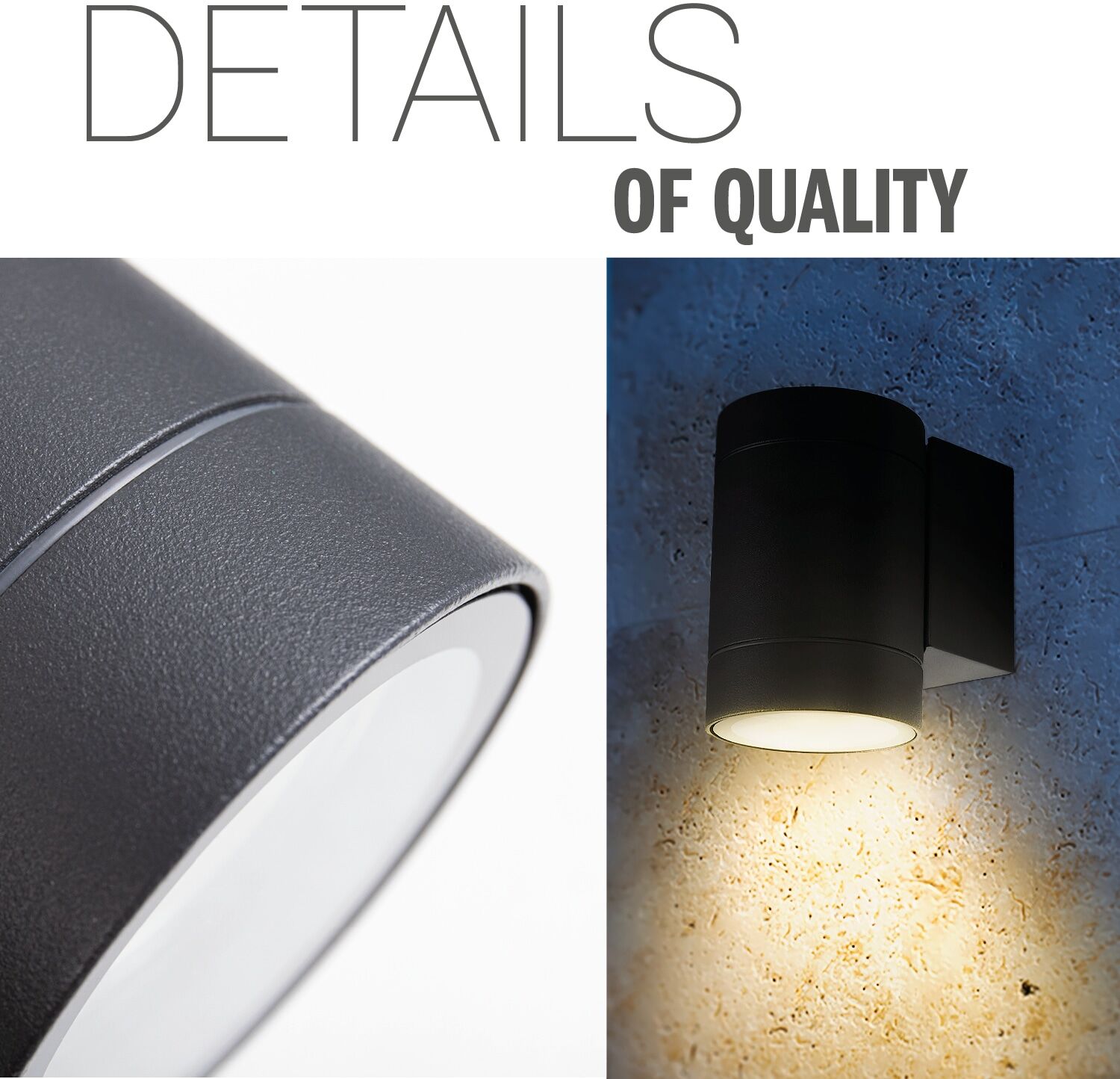 PACO HOME Wandleuchte "LUSIWA", silber (silberfarben), 1, H: 9,6cm, Leuchten, In & Outdoor GU10 Aussenlampe Garten Hauswand Eingang Aluminium IP54, Wandleuchte