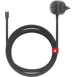 TwelveSouth PowerCord Ladegerät mit 3m USB-C Kabel (30 W), USB Ladegerät, Schwarz