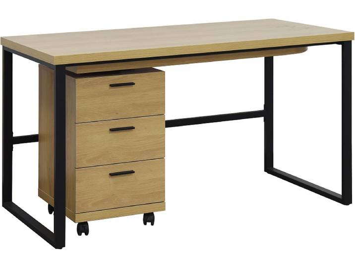 Drehbarer Eckschreibtisch CHICAGO 130x140x74.5cm artisan eiche