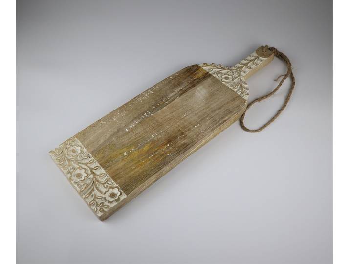 Servierbrett AM DESIGN aus Holz, 17x50 cm , braun (weiß), B:17cm H:2cm L:50cm, Bambus, Schneidebretter, Servierbrett, ideal zum Schneiden, Servieren und stilvollen Präsentieren