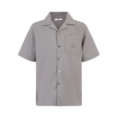 Kurzarmshirt DEF "DEF DEF Hamza Shirt", Herren, Gr. M, grau (anthrazit), 98% Baumwolle, 2% Elasthan, unifarben, loose fit, amerikanischer Ausschnitt, Shirts