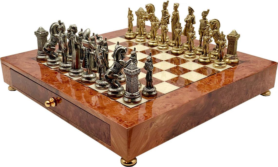 s Schachset Napoleone 42×42 cm italienische Handwerkskunst