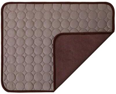 Universal Stock Cool Paws Dog Cooling Mat For Dogs & Cats Breathable Pet Cooling Pad For Summer Comfort coffee xs