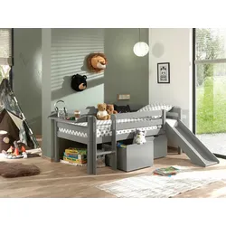 Spielbett Pino Grau mit Stauraum
