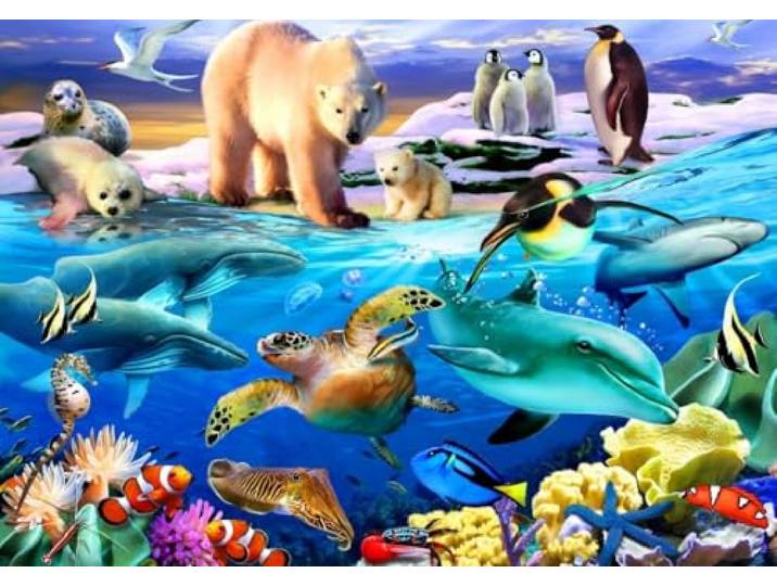Bluebird Puzzle legpuzzel Oceans of Life - 1000 stukjes kleurrijk