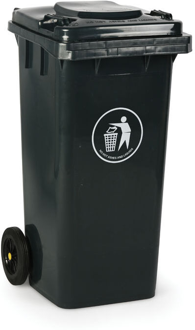 B2B Partner Plastik Mülltonne für mülltrennung, 120 l, dunklegrau