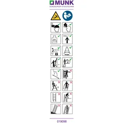 MUNK Produktaufkleber 4x4 Vielzweckleiter 20 Stück