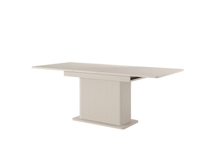 Ausziehbarer Esstisch LANTANA Beige Für Wohnzimmer und Esszimmer 160-200 x 160 x 75,4 cm, Rechteckig