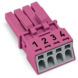 Wago 890-284 Buchse,4-polig,Kod. B,pink 890284  - 50 Stück