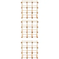 PROREGAL Modulares Weinregal VINOTECA MOD | HxBxT 36x36x24cm | 3x 9 Flaschen | Massives Eichenholz | Natur | Flaschenregal