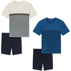 uncover by SCHIESSER Herren Schlafanzug Nightwear - kurz 2er Pack