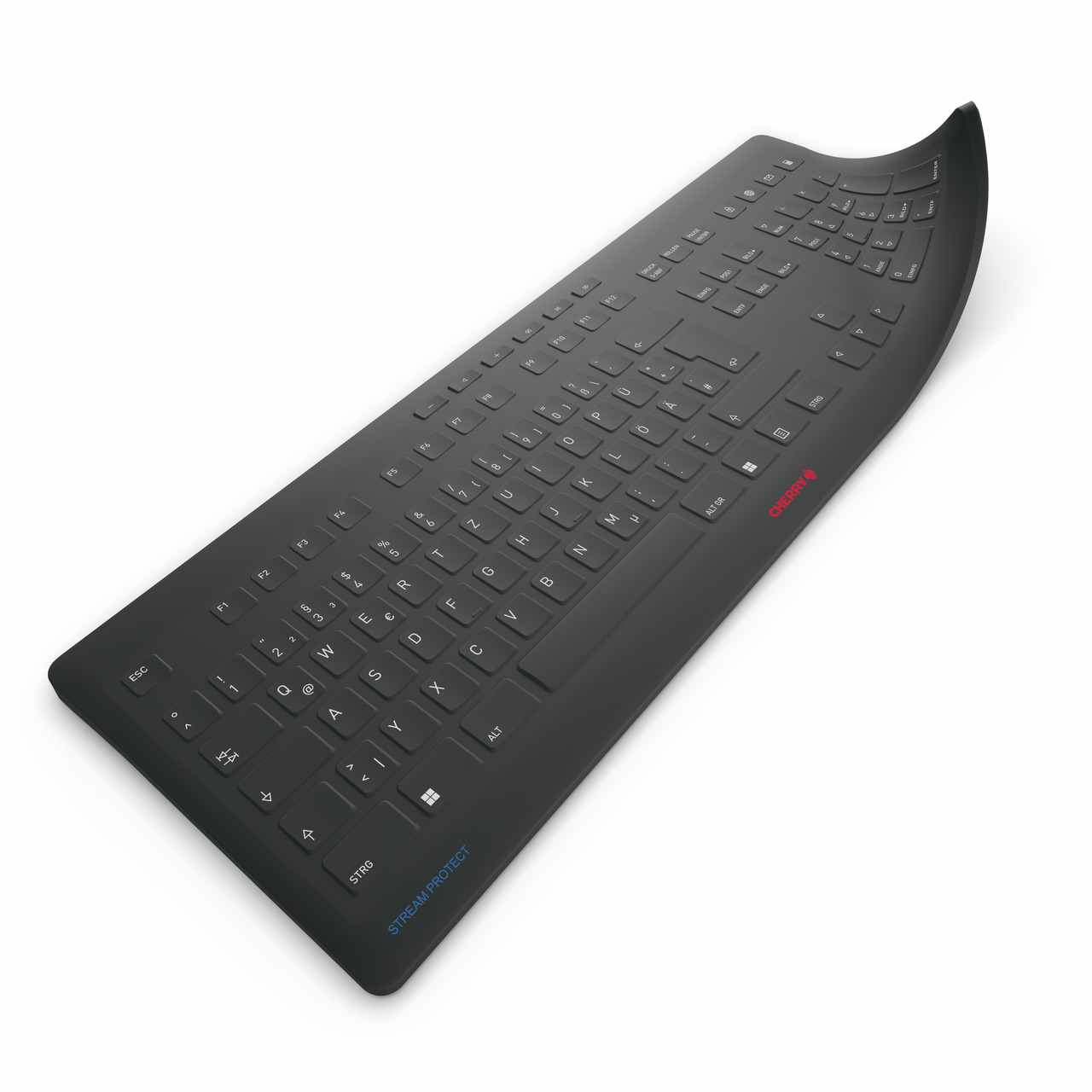CHERRY STREAM PROTECT MEMBRANE hygienischer Silikon-Tastaturschutz, DE-Layout 61510016