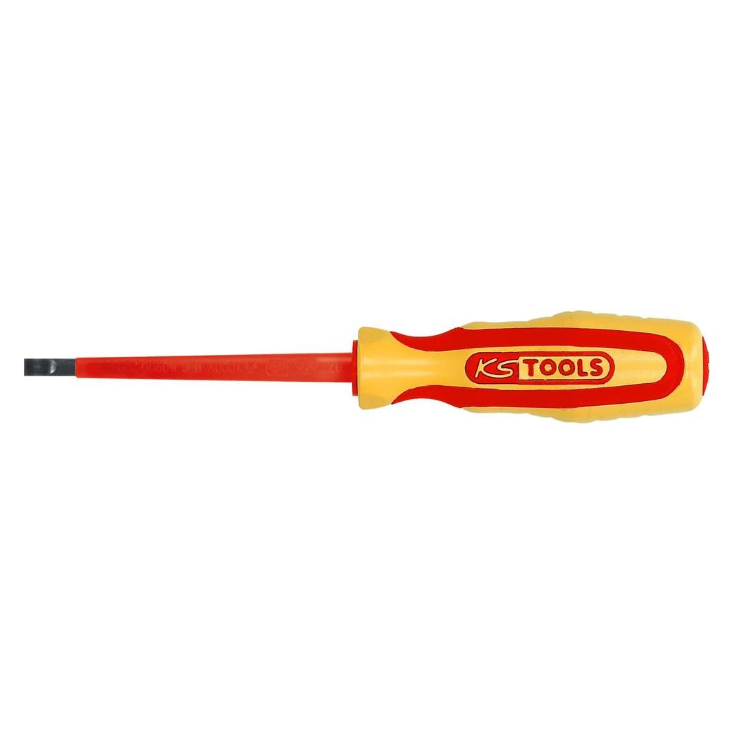KS Tools Werkzeuge-Maschinen GmbH ERGOTORQUE VDE Schlitz-Schraubendreher, 6,5mm, auf Hänger (117.0514-E)