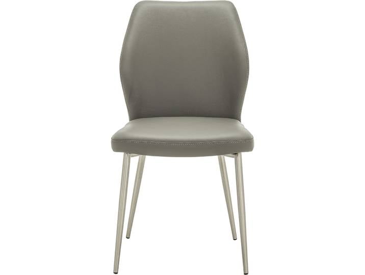 Eleganter Stuhl Elonie Leder grau - Stuhl