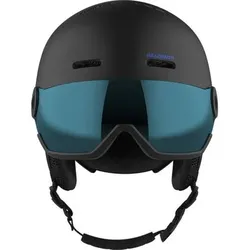 SALOMON Kinder Helm HELMET ORKA VISOR Blk/Un FLS BLUE, Größe 49/53 in Schwarz Schwarz