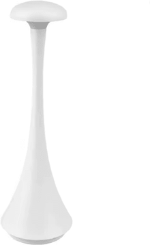 Inspire Essentials Rechargeable Portable LED Mushroom Desk Lamp With Touch Control sand White