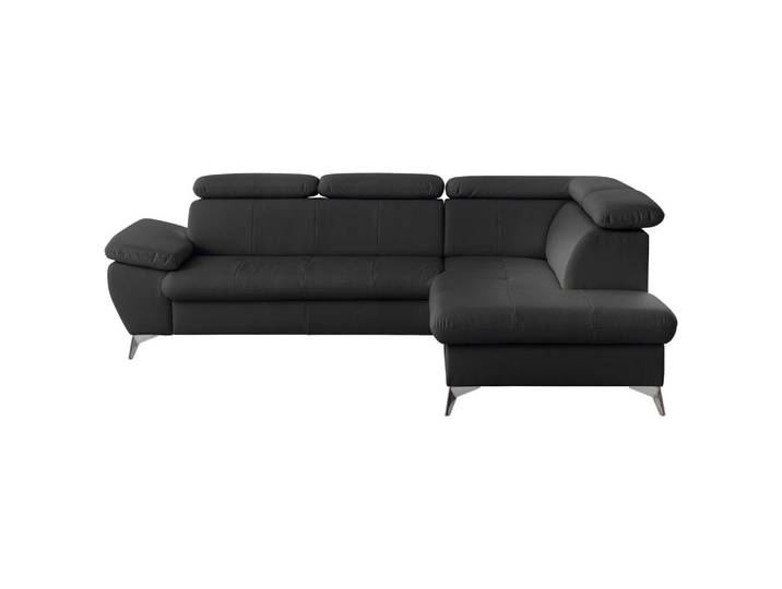 Ecksofa mit Schlaffunktion und Bettkasten Gisele Schwarz