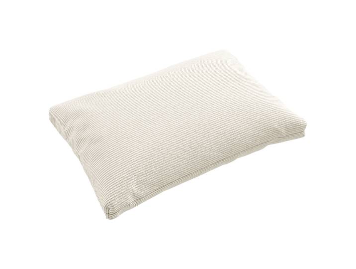 Coussin en pointe Blanc 60 x 40cm Velours côtelé fin Feena