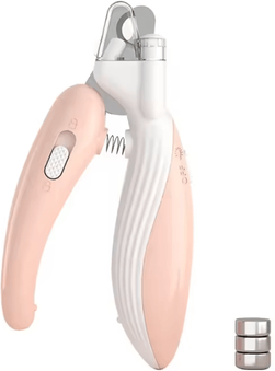 Inspire Curations BrightTrim LED Pet Nail Clippers Professional Grooming Tool pink